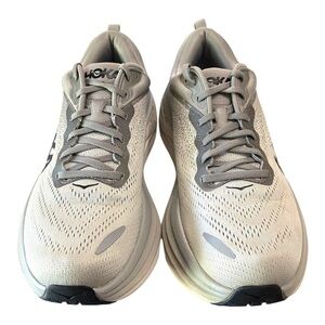 HOKA Bondi 8 Men’s Running Shoes | Size 9D | Shark Gray/Harbor Mist